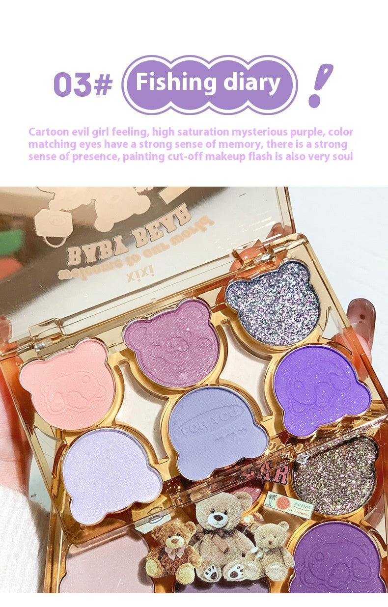 “6-Color Cool Diamond Eyeshadow – Bold Contrast for Smoky Glam”