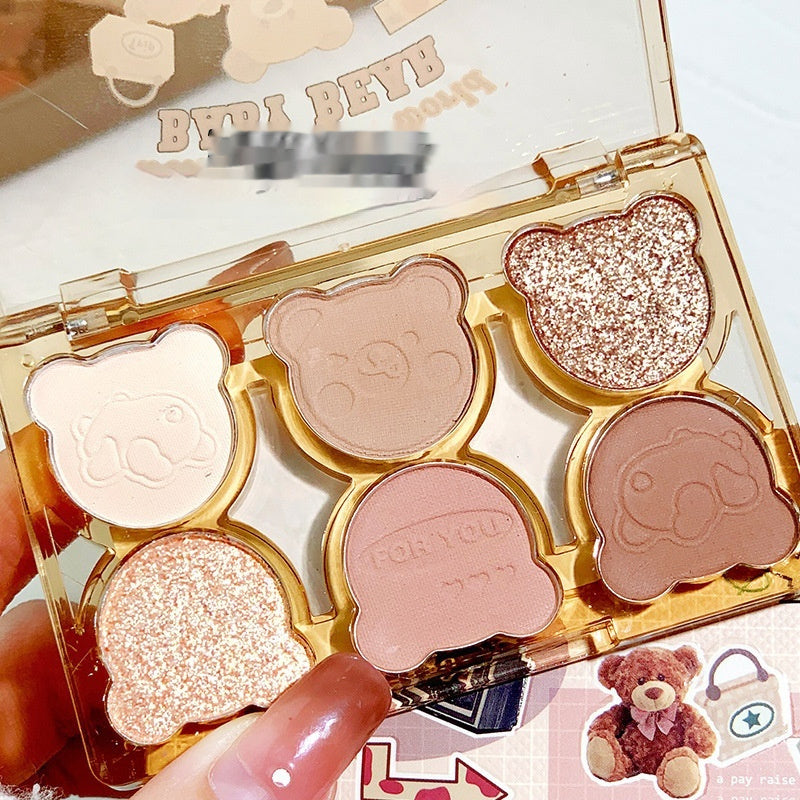 “6-Color Cool Diamond Eyeshadow – Bold Contrast for Smoky Glam”