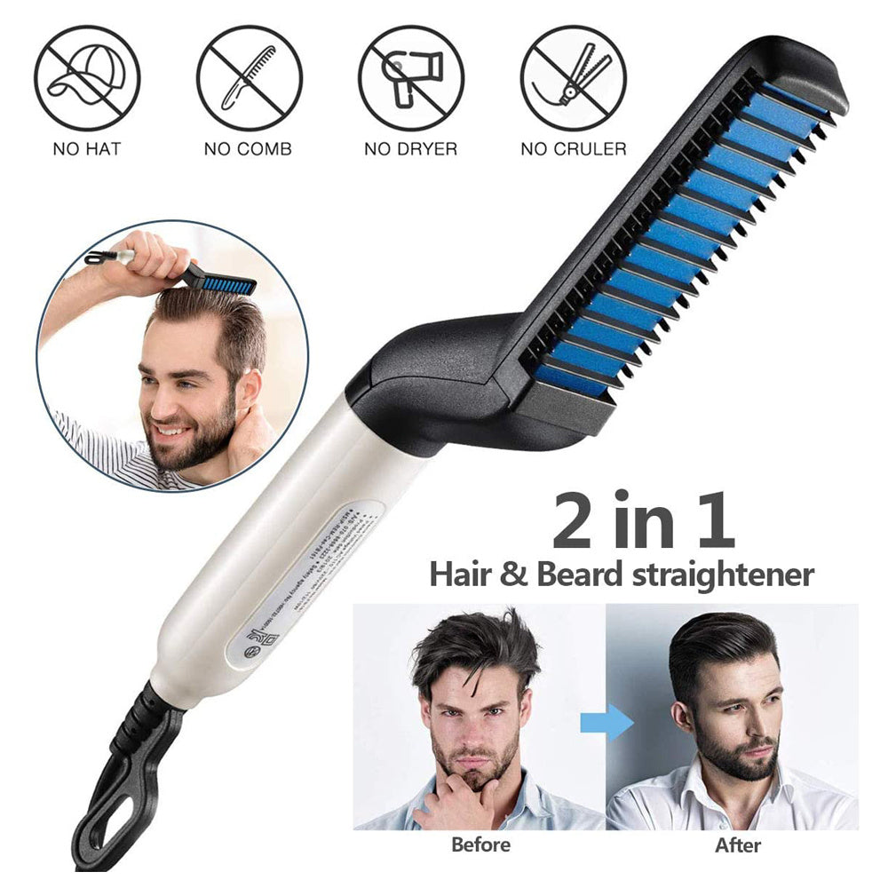 Men Quick Beard Straightener Styler Comb