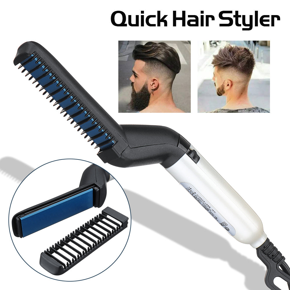 Men Quick Beard Straightener Styler Comb