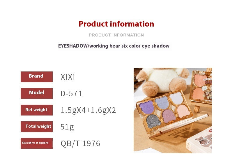 “6-Color Cool Diamond Eyeshadow – Bold Contrast for Smoky Glam”