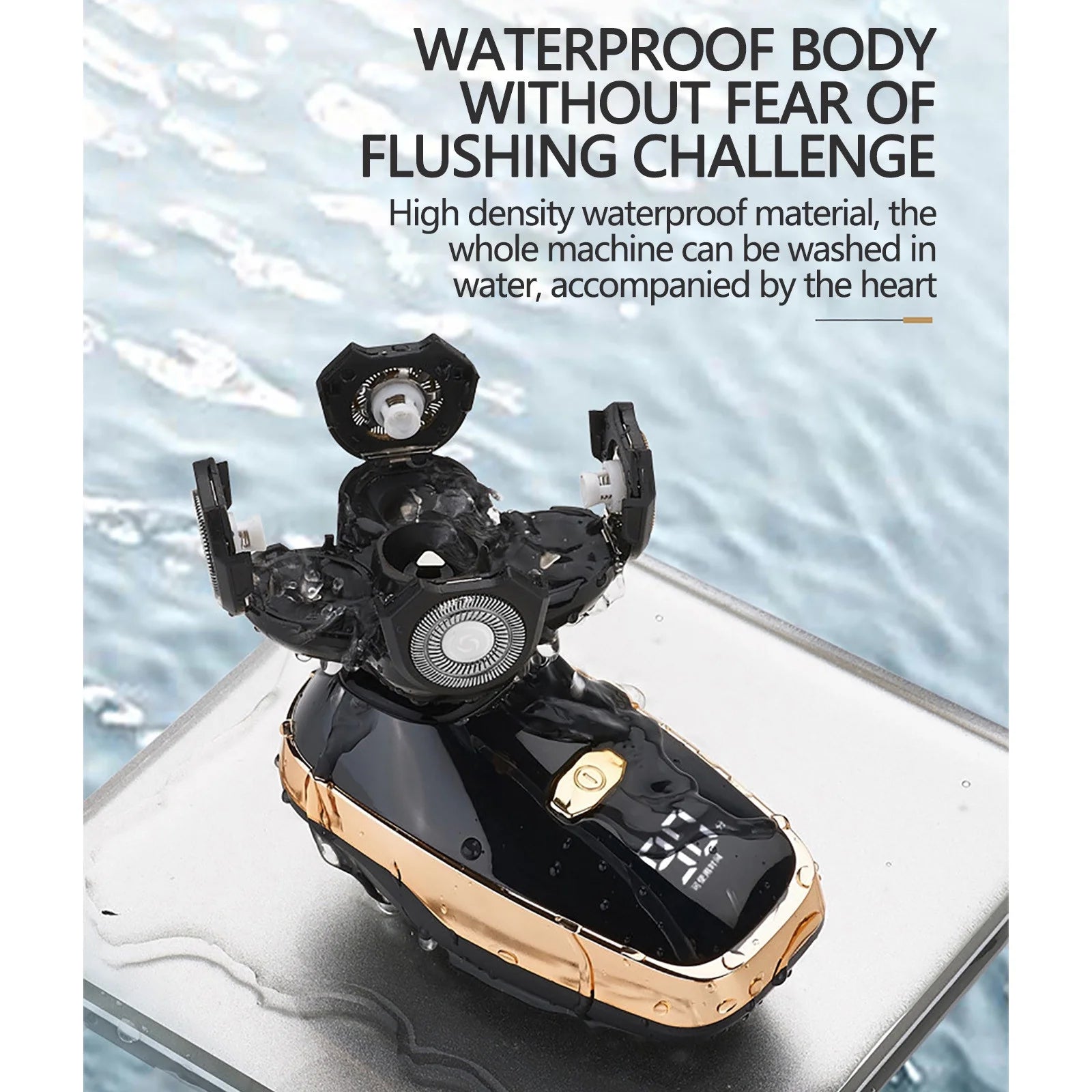 Bald Head Artifact Shaving Machine Self-Shaving Five-Blade Whole Body Washable Electric Shaver Beard Trimmer Savings