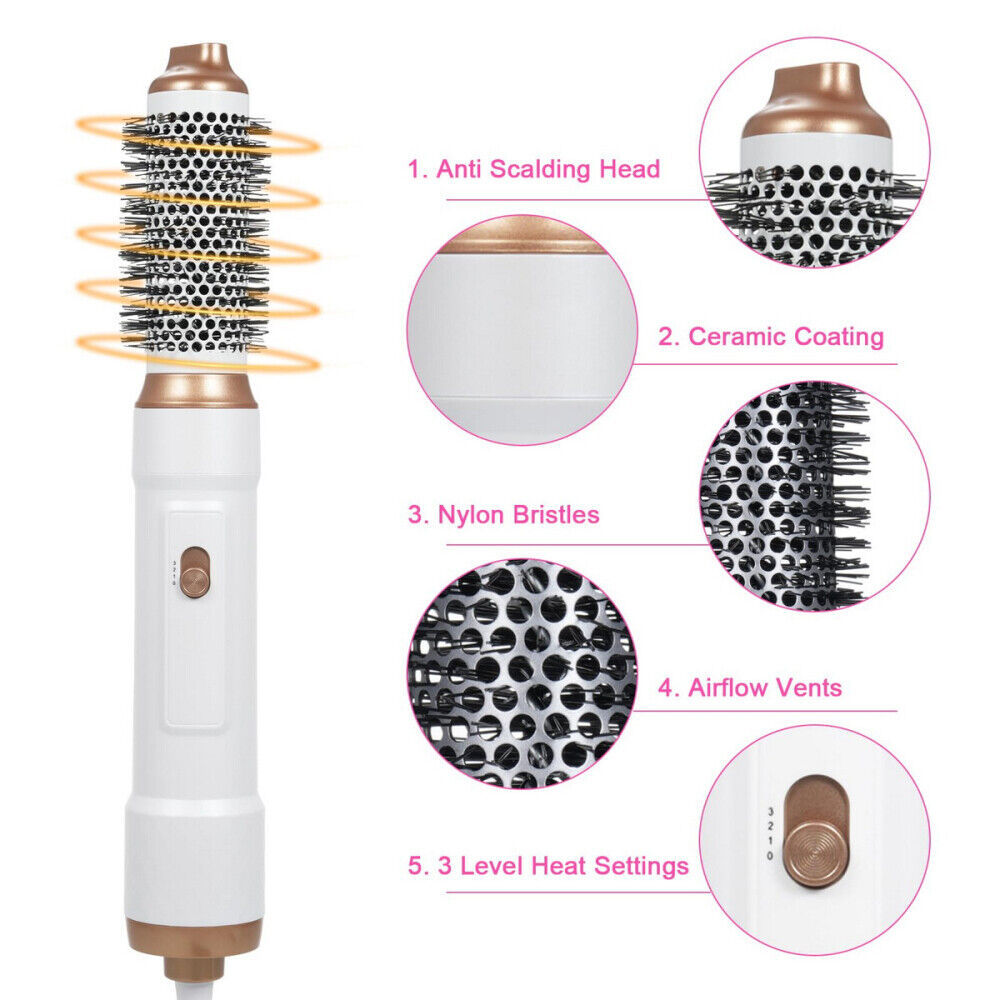 5 IN 1 Pro Air Wrap Blow Hair Styler Curler Straightener