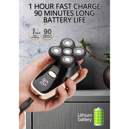 Bald Head Artifact Shaving Machine Self-Shaving Five-Blade Whole Body Washable Electric Shaver Beard Trimmer Savings