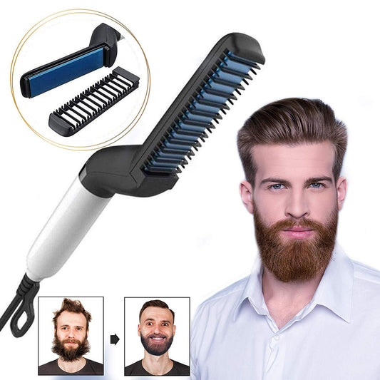 Men Quick Beard Straightener Styler Comb