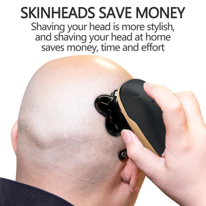 Bald Head Artifact Shaving Machine Self-Shaving Five-Blade Whole Body Washable Electric Shaver Beard Trimmer Savings