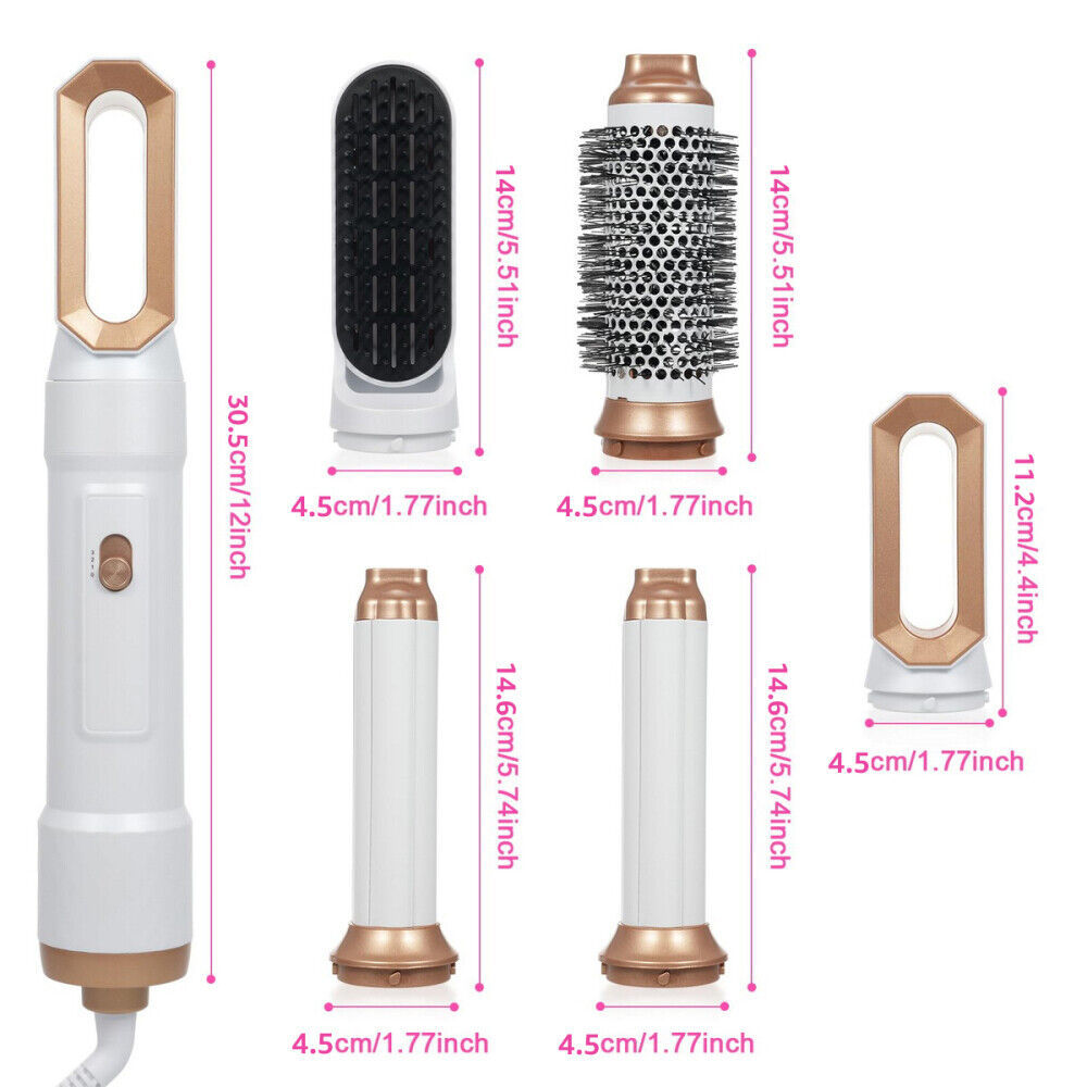 5 IN 1 Pro Air Wrap Blow Hair Styler Curler Straightener