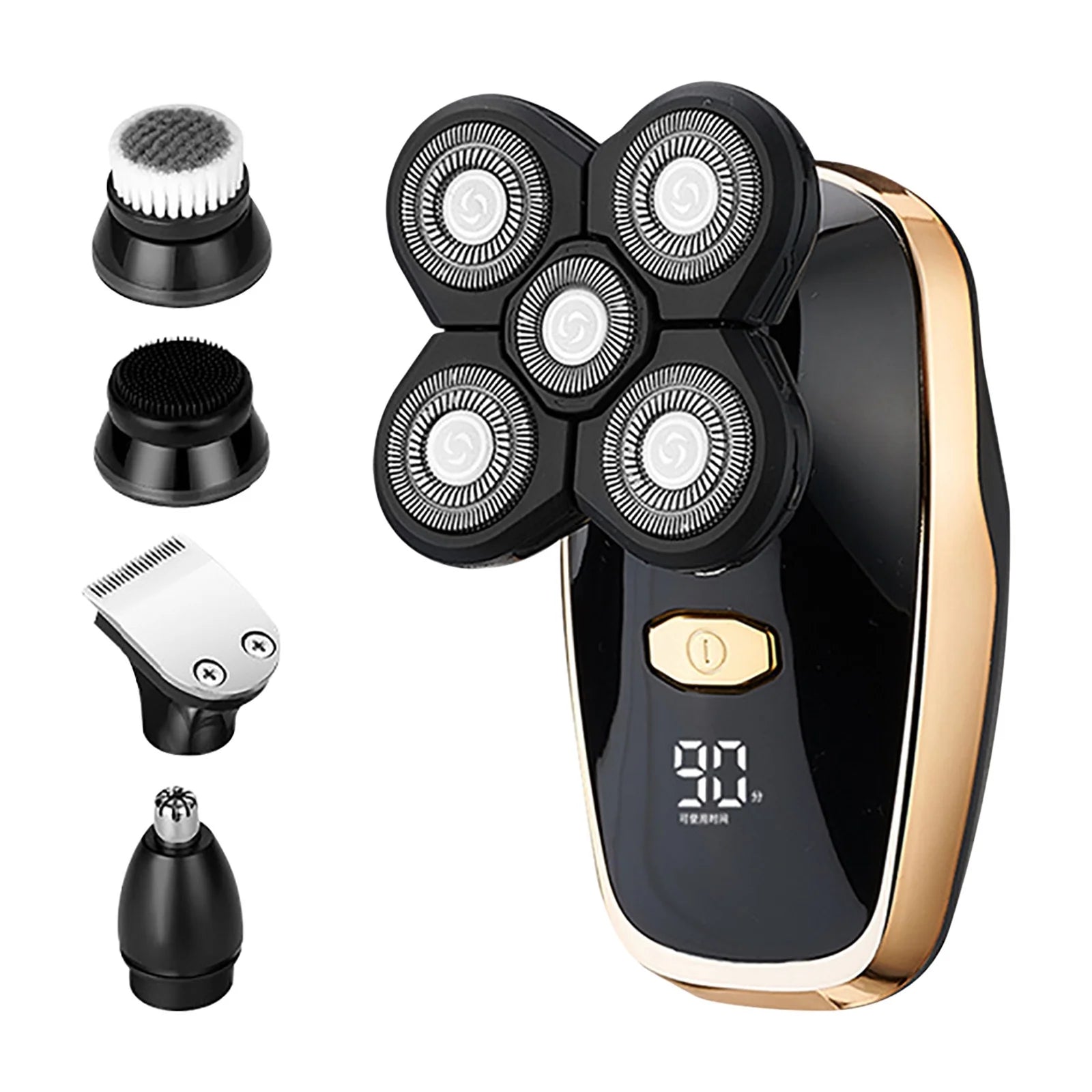 Bald Head Artifact Shaving Machine Self-Shaving Five-Blade Whole Body Washable Electric Shaver Beard Trimmer Savings