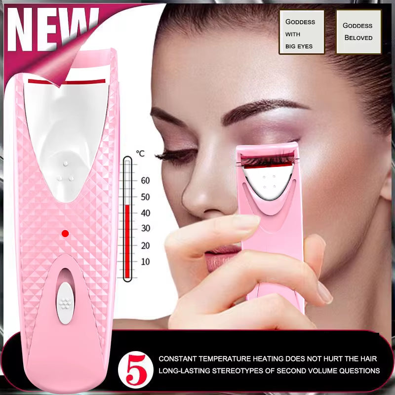 Portable Electric Heated Eyelash Modeler, Heated Eye Lash, Durable, Curls, Thermal Curler, Makeup Tools