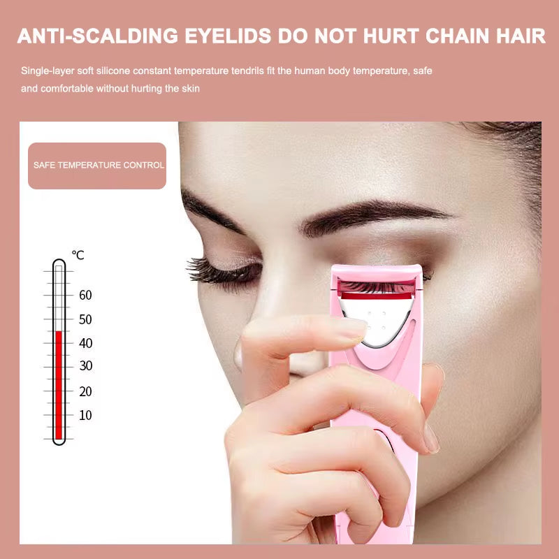 Portable Electric Heated Eyelash Modeler, Heated Eye Lash, Durable, Curls, Thermal Curler, Makeup Tools