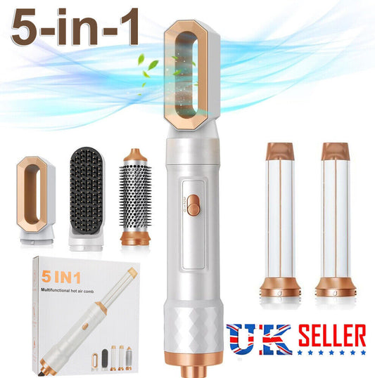 5 IN 1 Pro Air Wrap Blow Hair Styler Curler Straightener