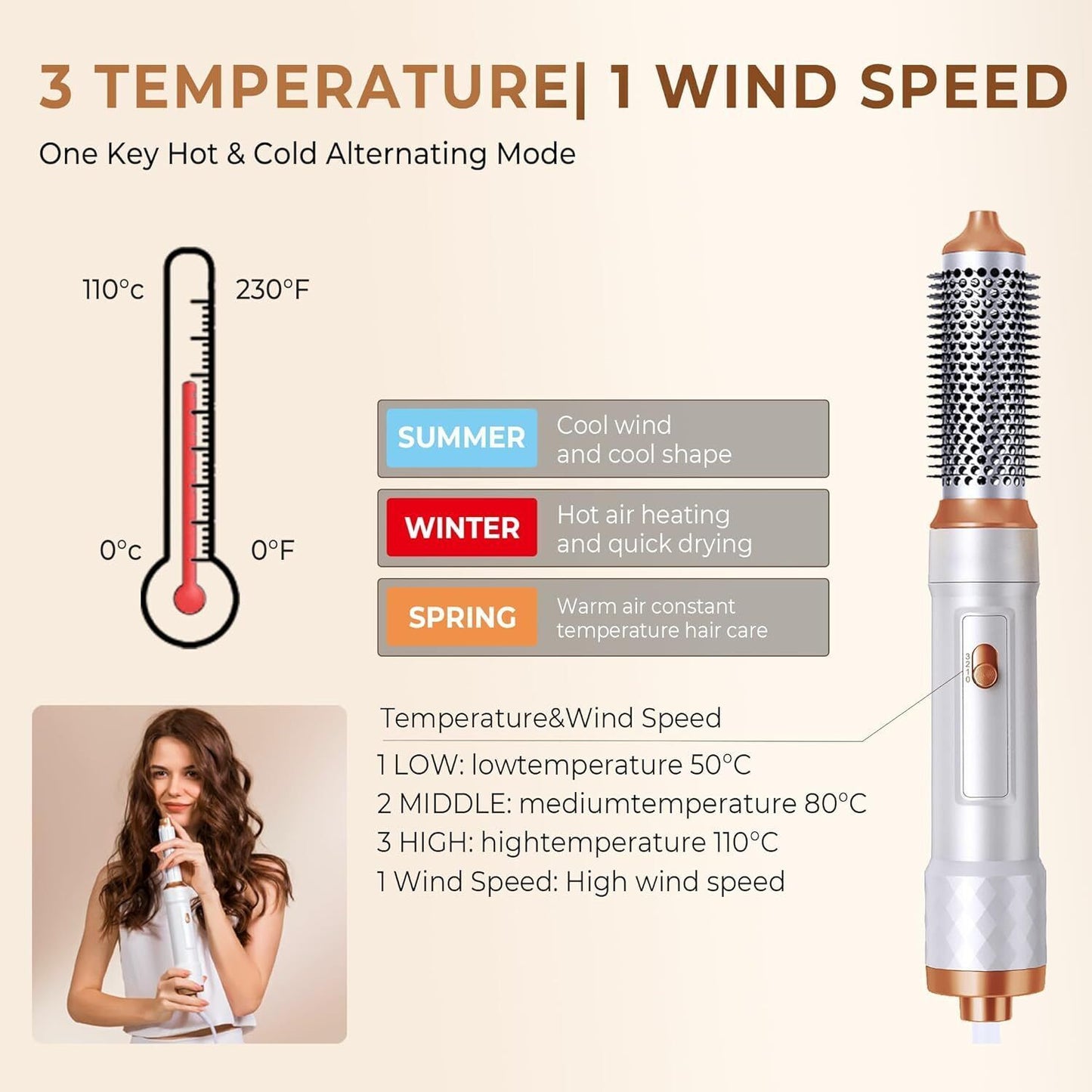 5 IN 1 Pro Air Wrap Blow Hair Styler Curler Straightener
